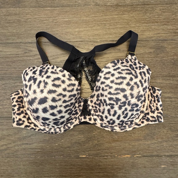 Soma leopard Underwire embraceable Racerback Bra Adjustable Straps Molded 40D - Picture 1 of 2